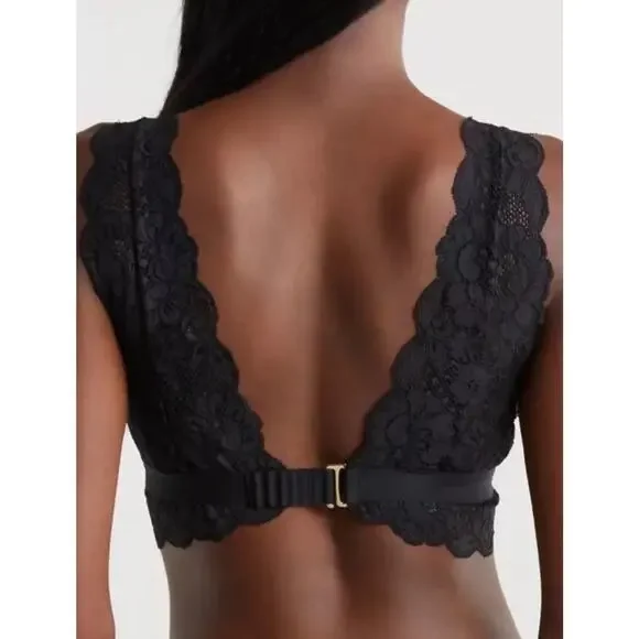 Free People We Are Hah Got Ur Back Bra Size XS in Noir Black Lace Adjustable - Picture 7 of 11